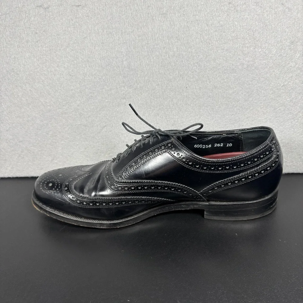 Florsheim Lexington Men's Wingtip Oxfords Black Leather Brogue Dress Shoes 8.5 D